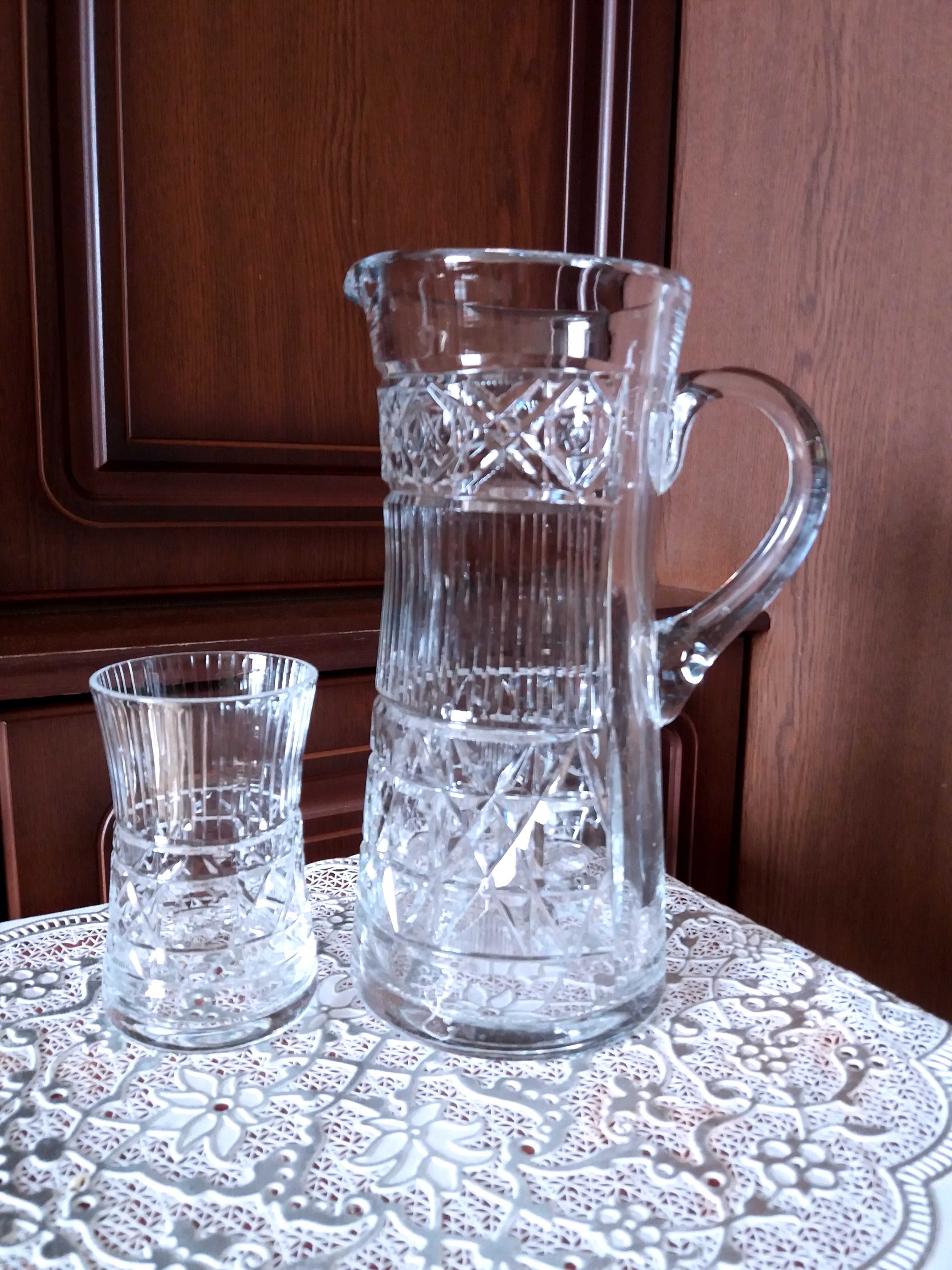 Набор - Хрустальный кувшин и Стакан, винтаж, СССР, 1970 г, новый