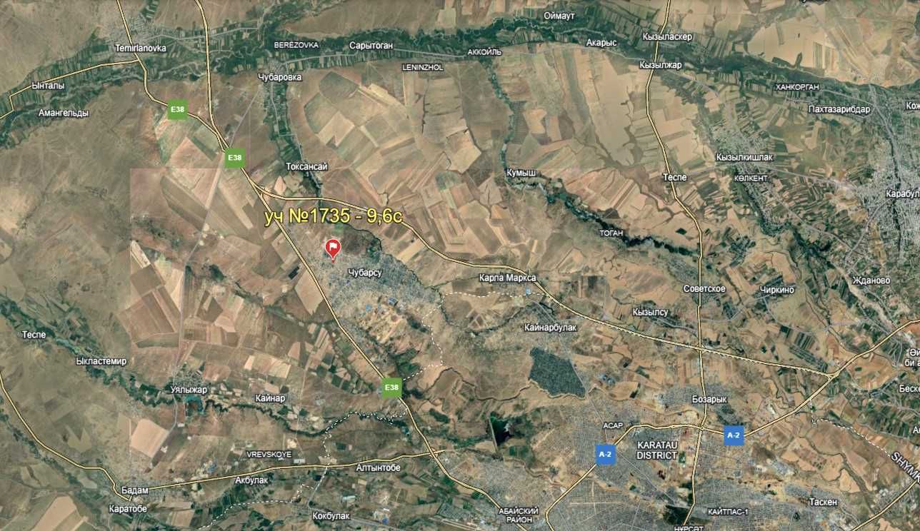 Шубарсу елді мекені, Массив Шымкентстрой, участок №1735 - 9,6 соток
