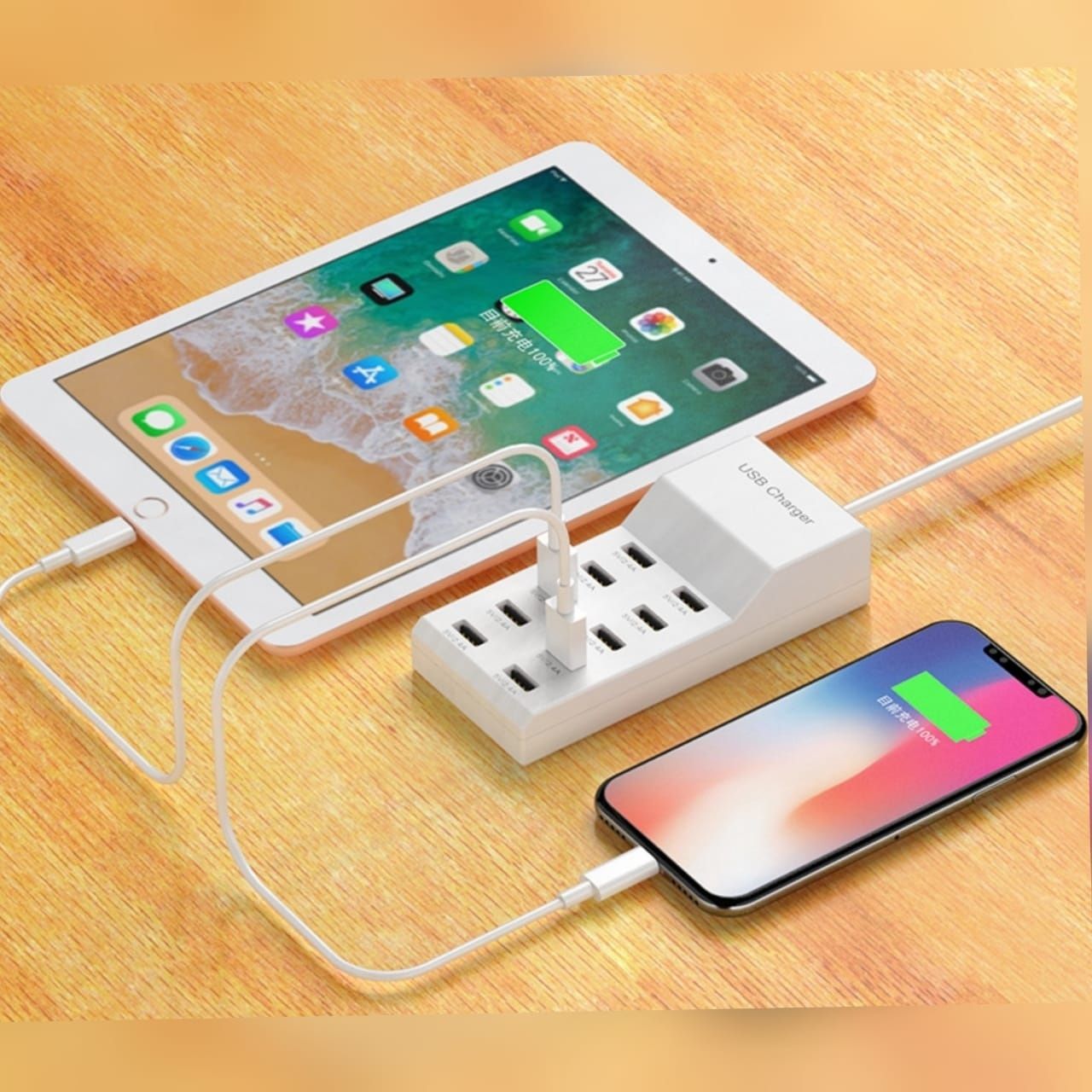 10 портовое USB зарядное устройство, зарядчик, ЮСБ Хаб, Hub