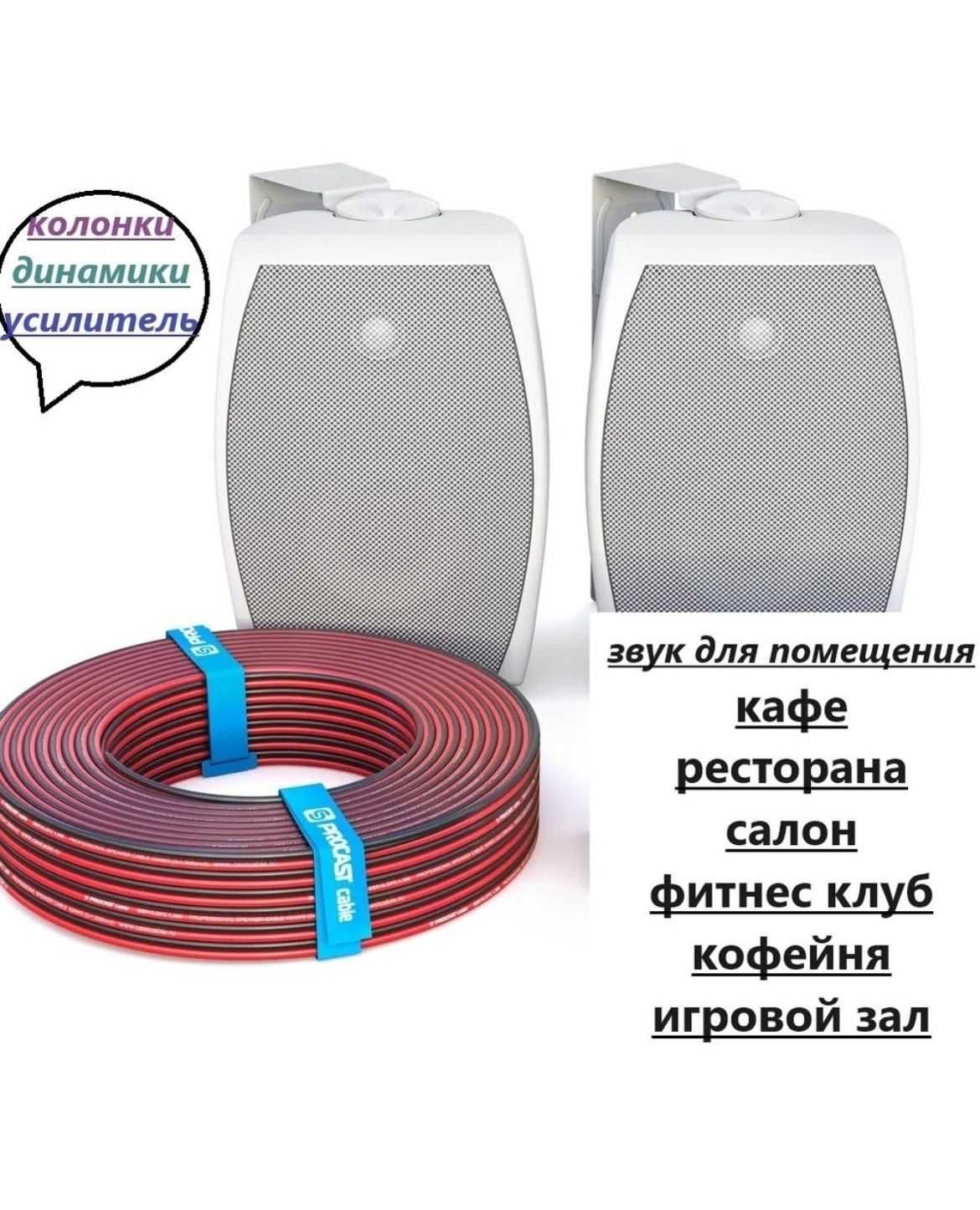 Акустическая система, Усилитель, Фоновая музыка, колонки