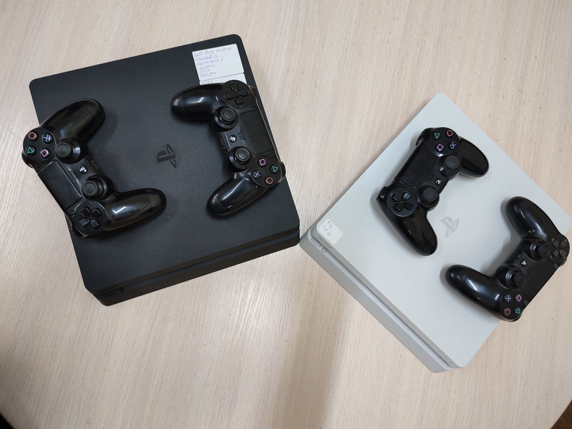 Sony Playstation 4 ps4 slim + 2 дж + 4 игры, Гарантия 1 год. Б/У