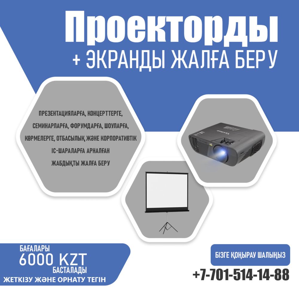 Аренда проектора и экрана