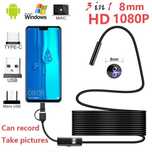 Эндоскоп для смартфонов и PC камера 1080P HD жесткий кабель 3,5м