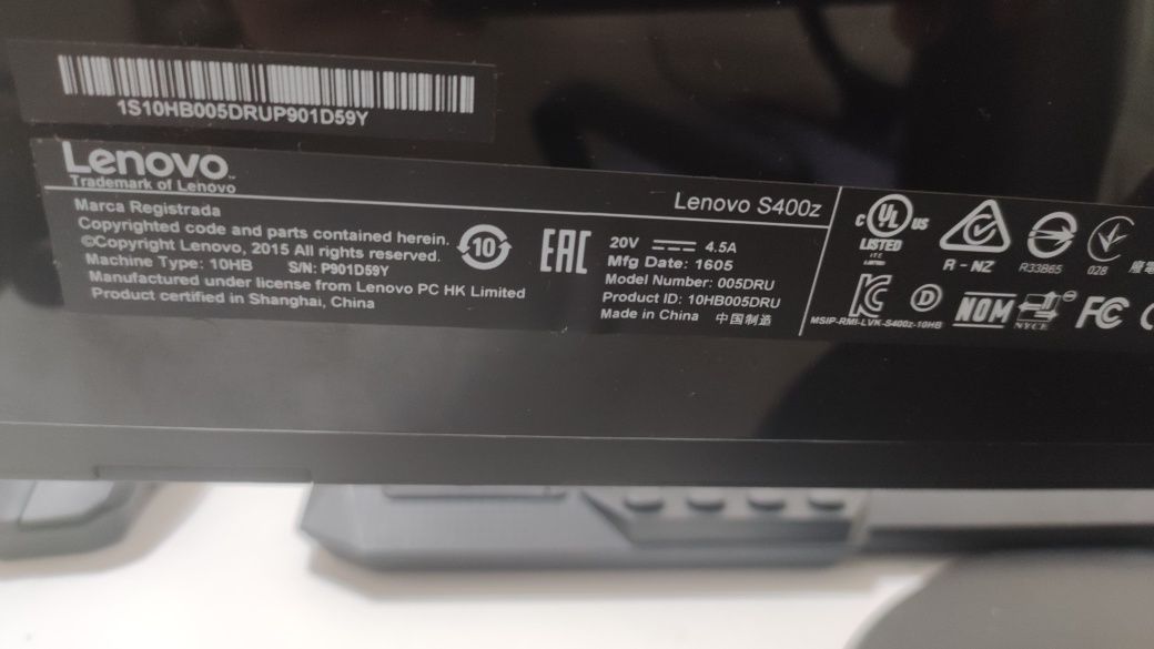 Продаётся компьютер моноблок Lenovo S400z i3/16gb/SSD1tb