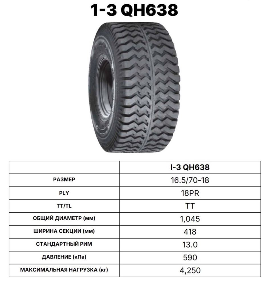 Продам шины ПТС 16,5/70-18, 4250 кг нагрузка, 18 слоев