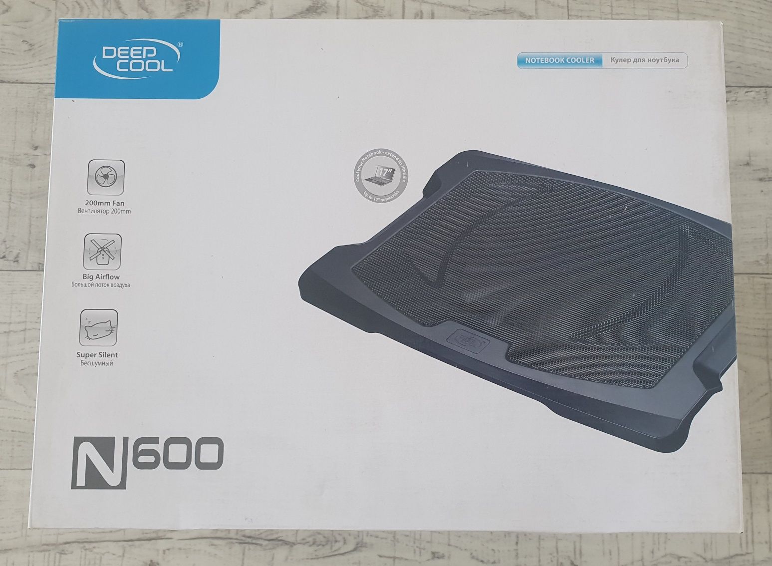 Подставка ноутбука DEEPCOOL N600 (Металл+пластик,]