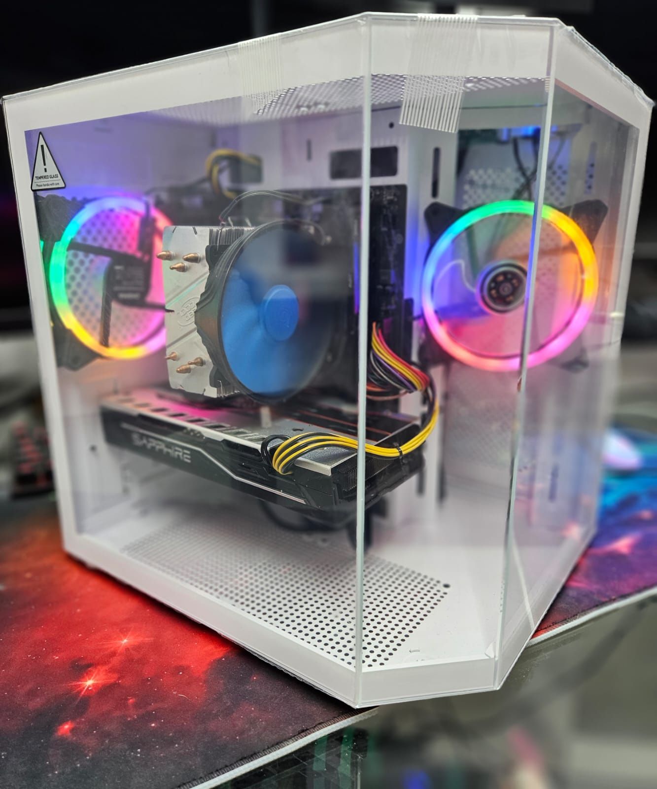 Игровой ПК(компьютер) Ryzen5 5500/RX590 8Gb/16Gb DDR-4/SSD/корпус New.