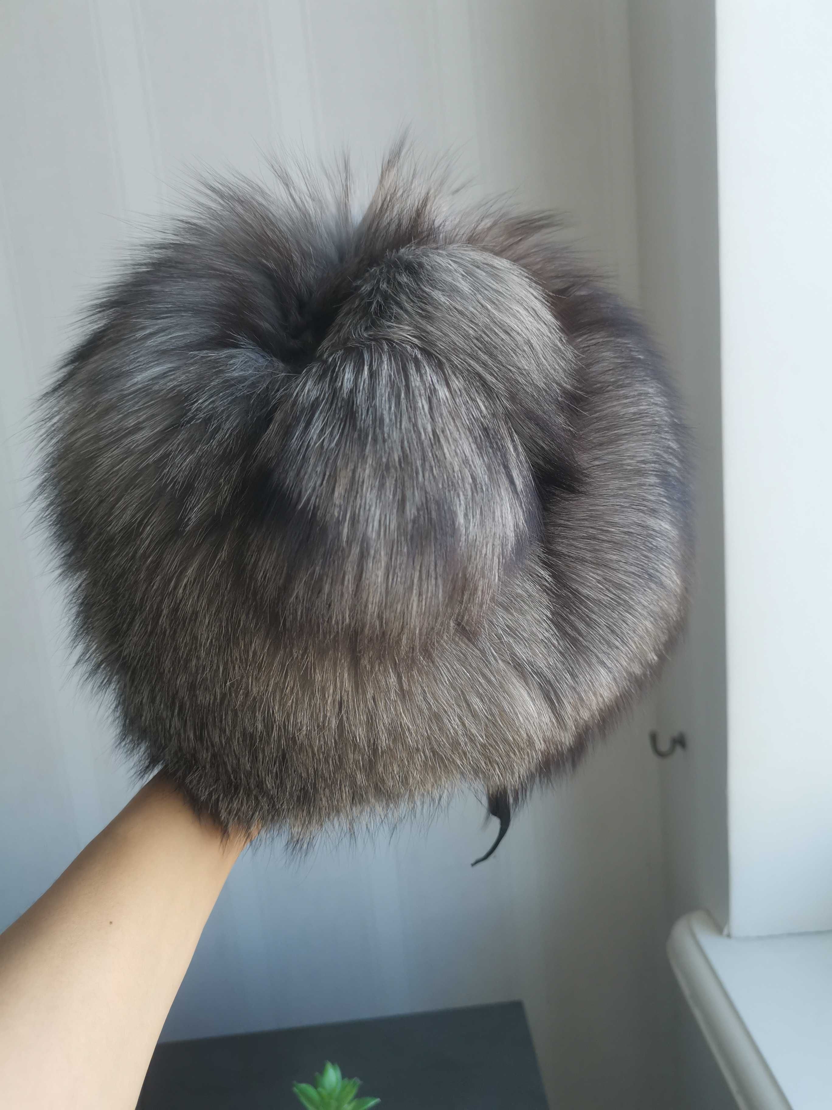 Шапка женская из чернобурки