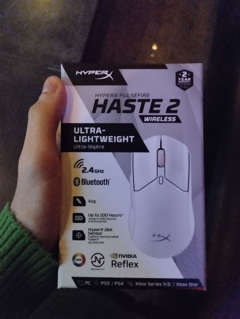 Мышка беспроводная HyperX pulsefire huste 2 wireless
