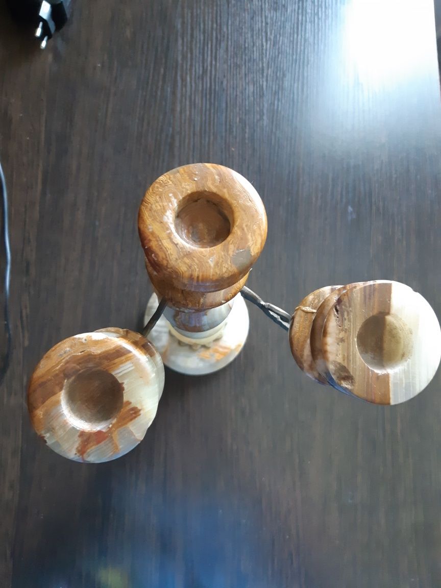 Продам подсвечник из натуральных камней, Оникс.