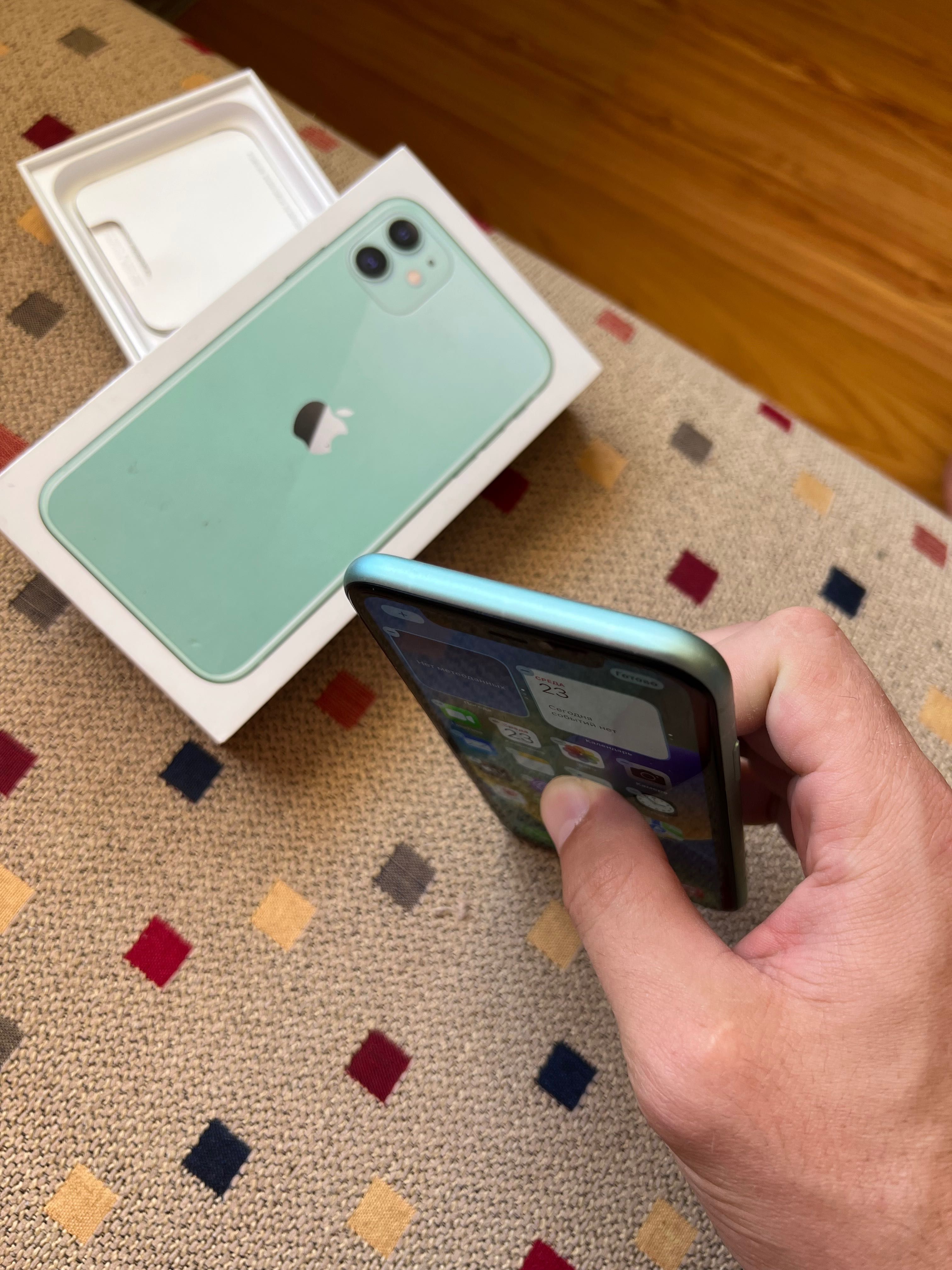 iPhone 11 0-0-12 kaspi ремон болмаган бяры оригнал каробка бар