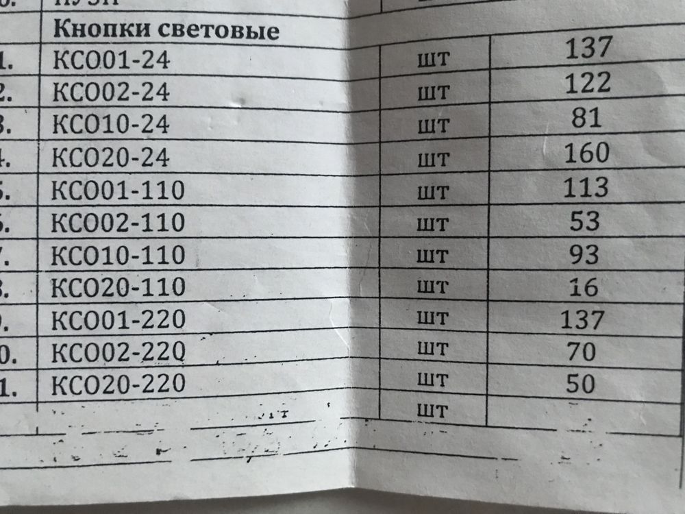 продам кнопки электрически КСО  количество 1000 штук