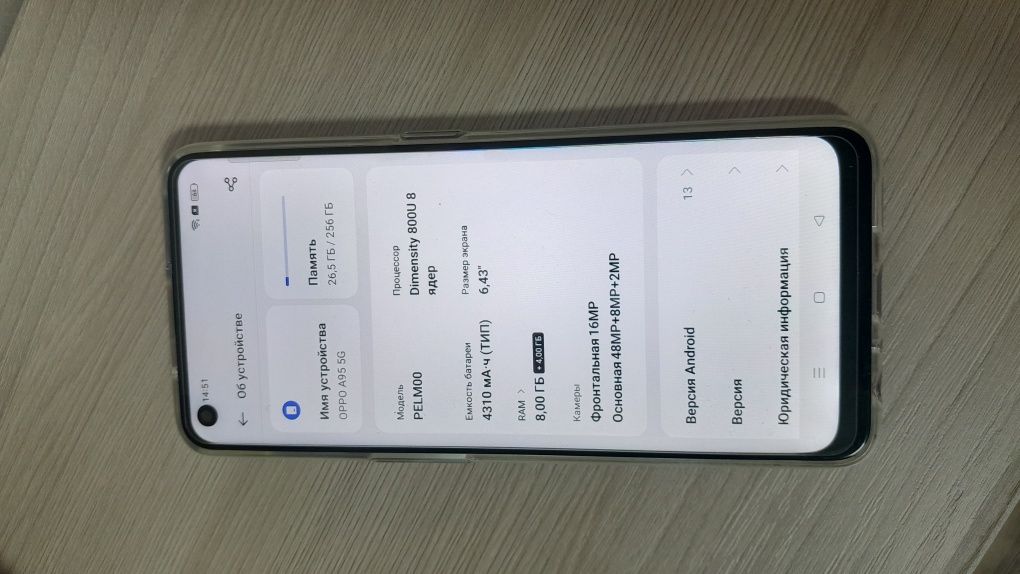Oppo A95 5G Смартфон новый 256 ГБ