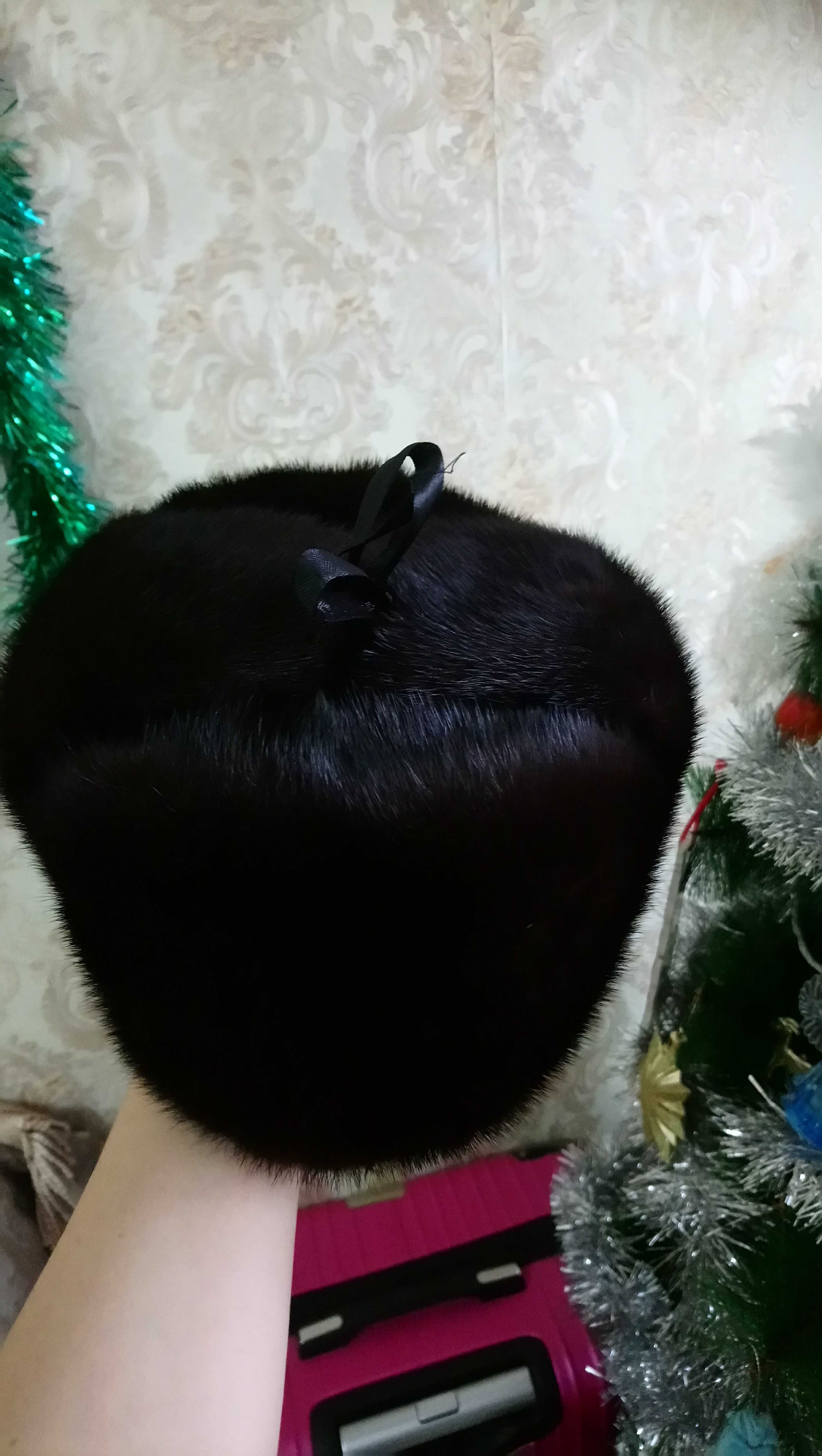 Шапка норковая мужская обманка . Новая .