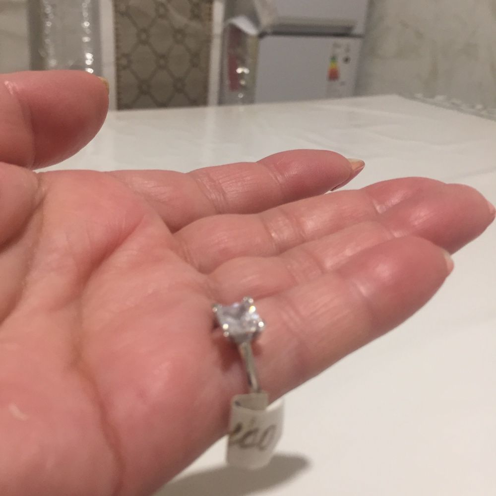 кольцо серебро 925 пр под бриллиант