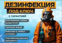 Санитарная служба Дезинфекция Гарантия 100%