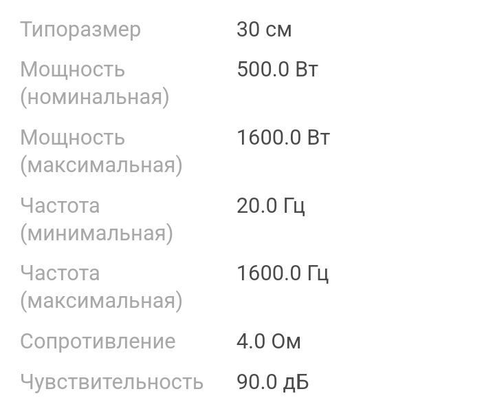 Сабвуфер пассивный