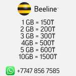 Гигабайты билайн / beeline gb по 100₸