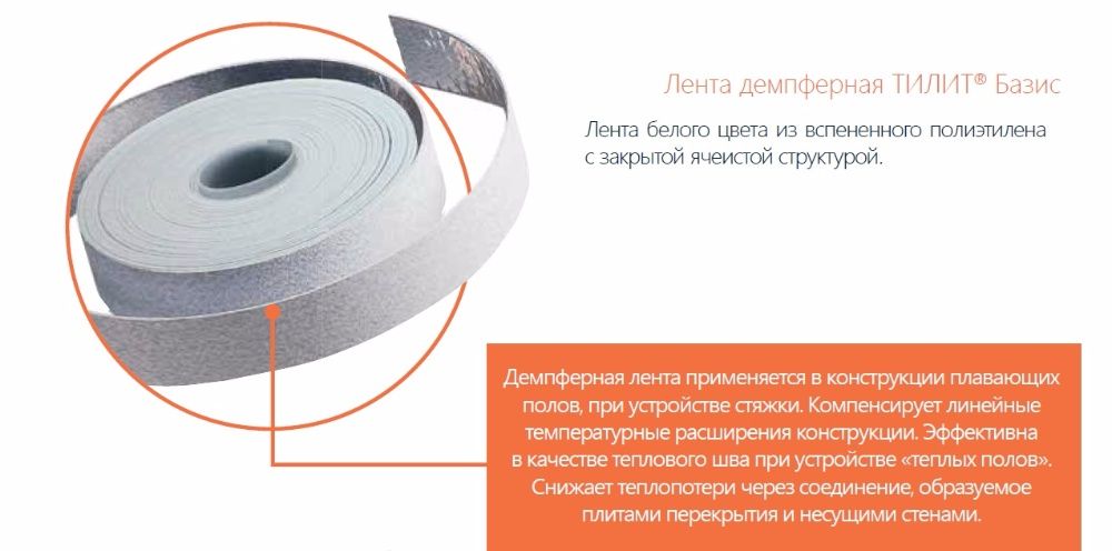 лента демпферная в рулонах пенофол фильгированный