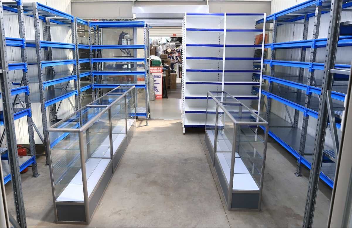Торговое оборудование для магазина, стеллаж, прилавок витрина shto