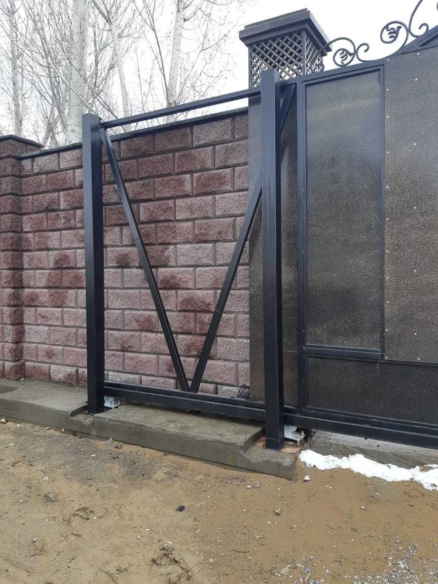 Металлические распашные кованые ворота (откатные). Установка бесплатно
