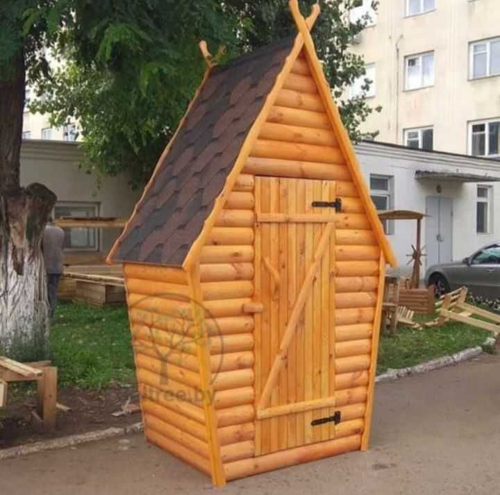 Туалет Из Дерево. Туалет  Душ Собачьи Бутки.  Качественый Деревянны