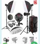 Комплект импульсного света, Jinbel spark2 400 kit3,усилен.стойки,сумка
