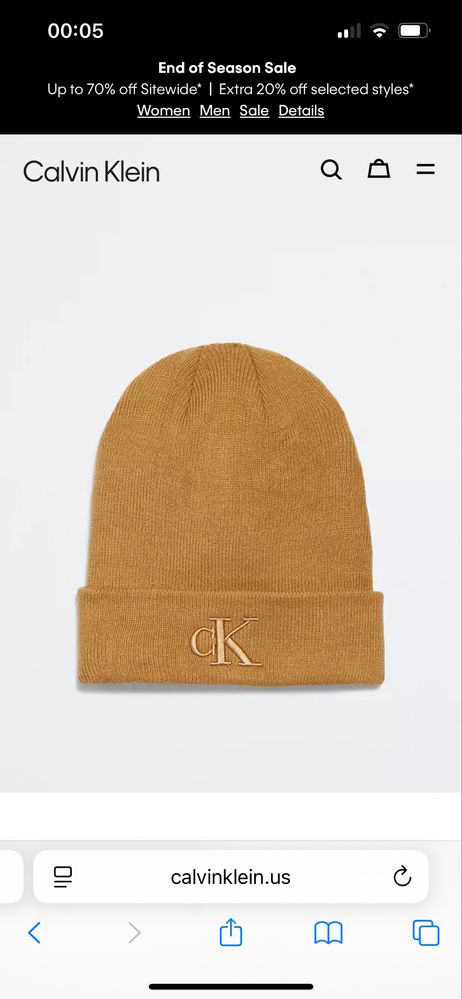 Продам новую шапку Calvin klein