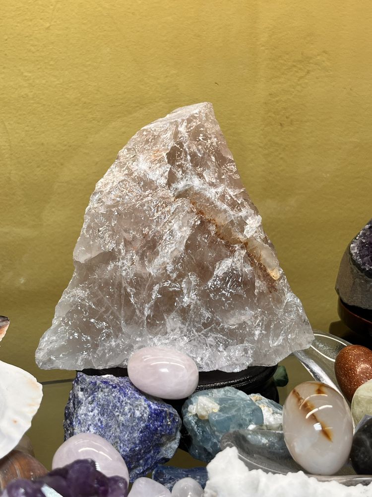 Розовый кварц , Аметист . 400 гр большой .