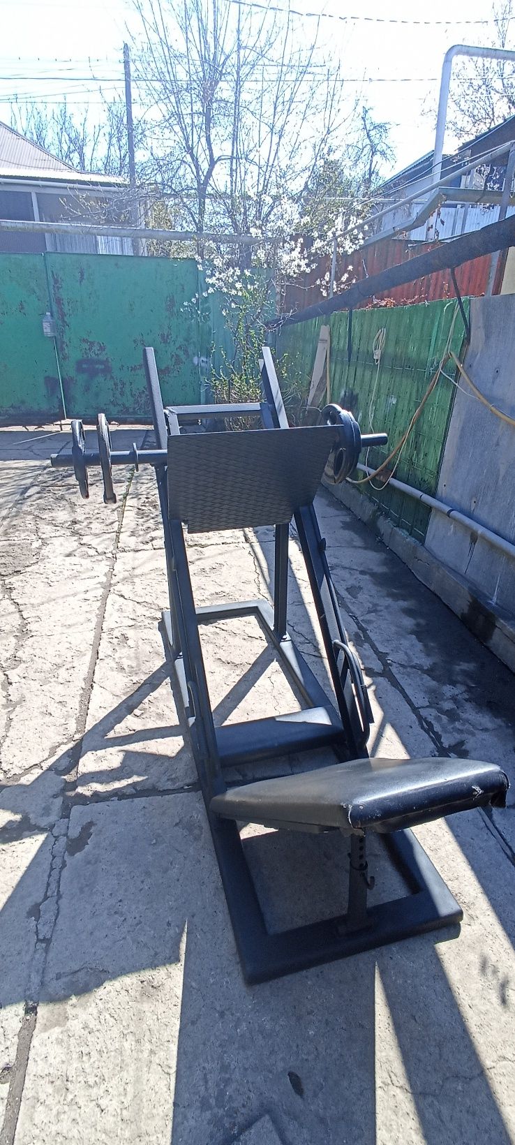 Жим ногами  под углом.