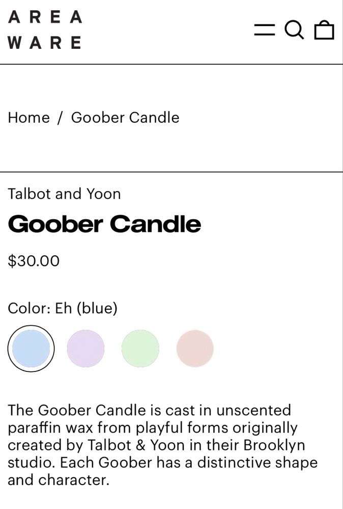 Свечи для декора и уюта Goober Candle