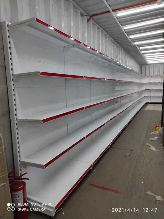Полки торговое оборудование стеллажи островные для магазинов ветрины
