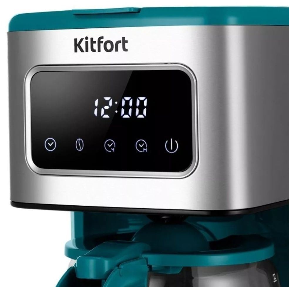 Кофеварка Kitfort КТ-7251 бирюзовый