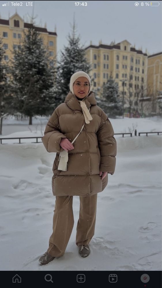 Пуховик оверсайз