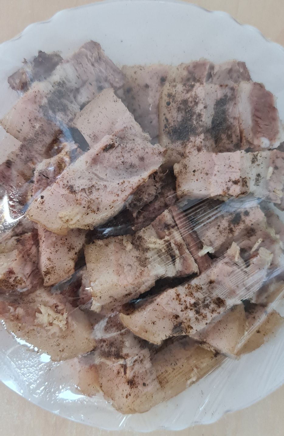 Домашняя вареная прослойка(свинина).