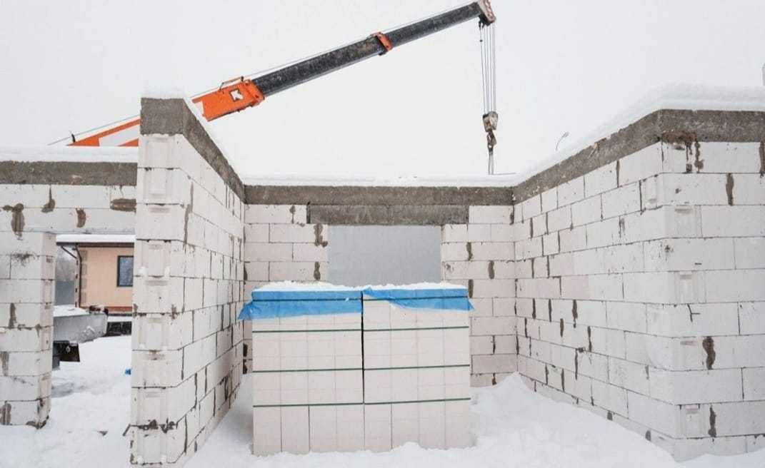 Газоблок для дома стен * Автоклавный Теплоблок / белый