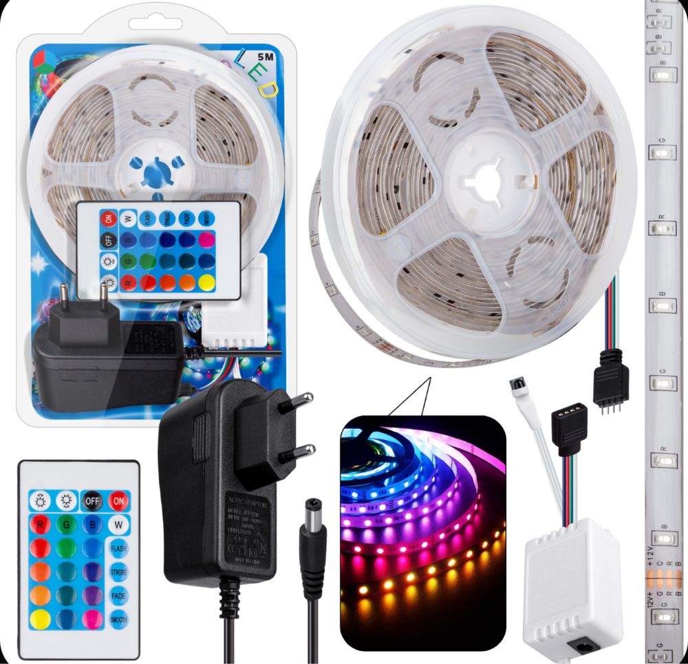 Лента светодиодная RGB в наборе 5м