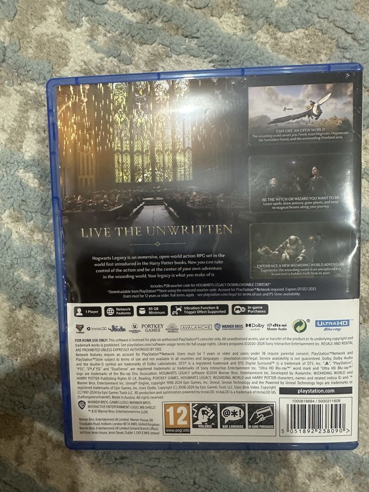 Hogwards Legacy диск в идеальном состоянии (играли всего раз)