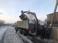 Вывоз мусора, золы грейфером