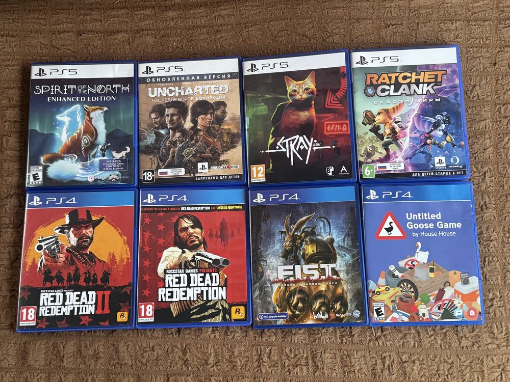 Игры для Sony PlayStation 4 и Sony Playstation 5 диски/Stray/RDR1/RDR2