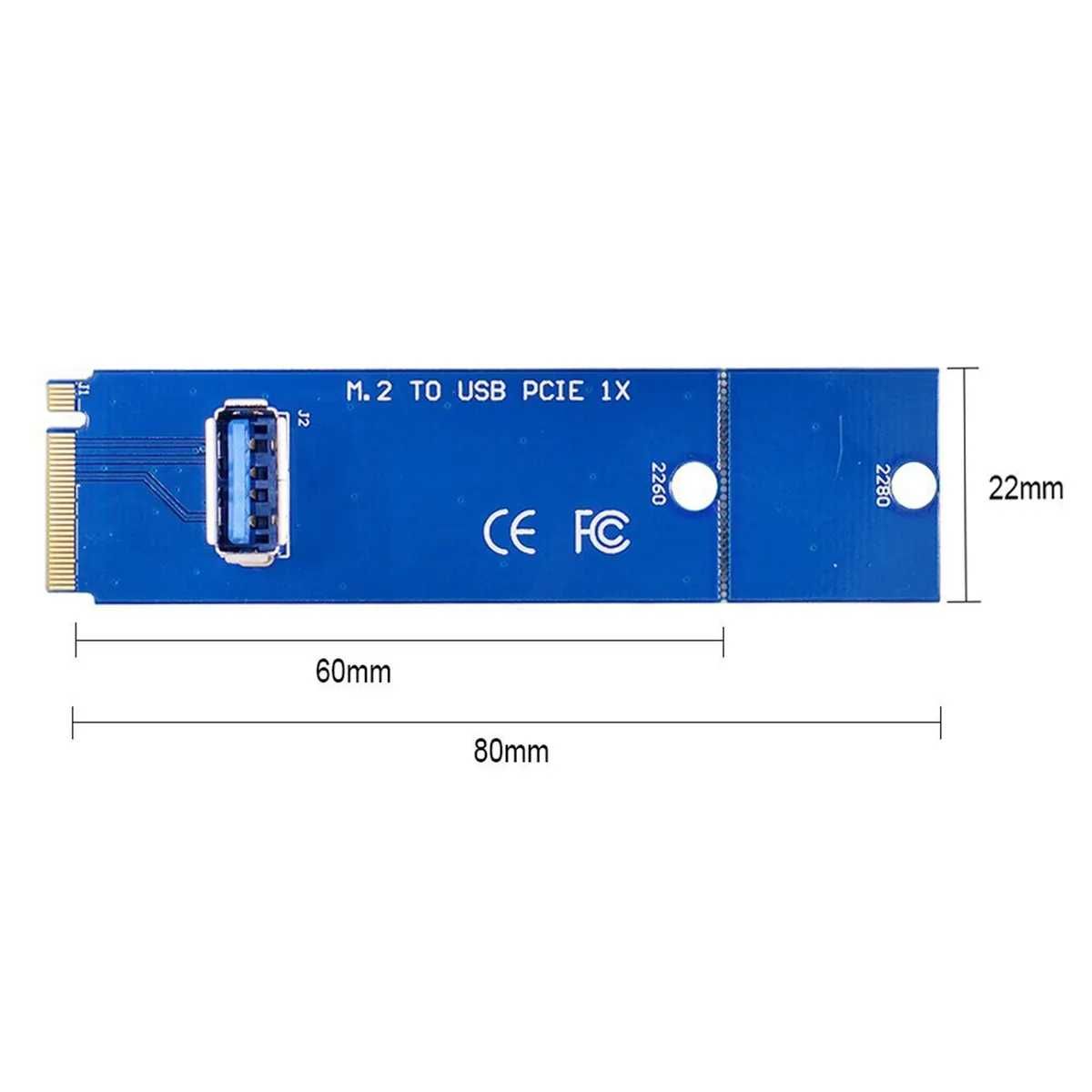 M.2 NGFF в PCI-E X16 USB3.0 Адаптер Riser Card Card Adapter