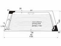 Стекло заднее с обогревом TOYOTA RAV4 SXA1# 3/5D 94-00 Toyota Rav 4