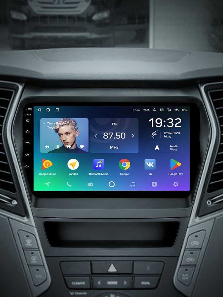 Андроид автомагнитолы Teyes Hyundai Santa Fe 2013