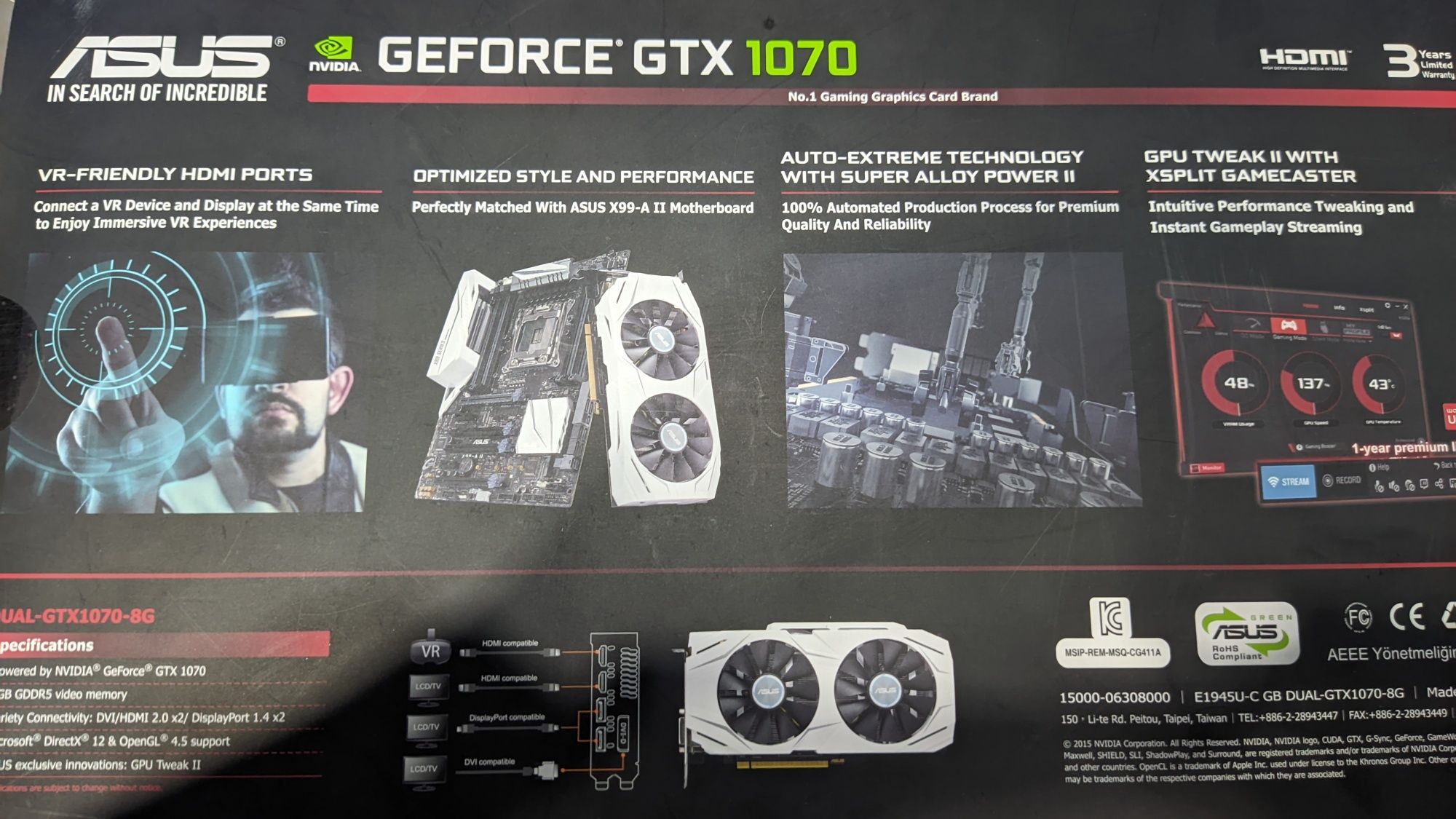 Asus Gtx 1070 8gb
