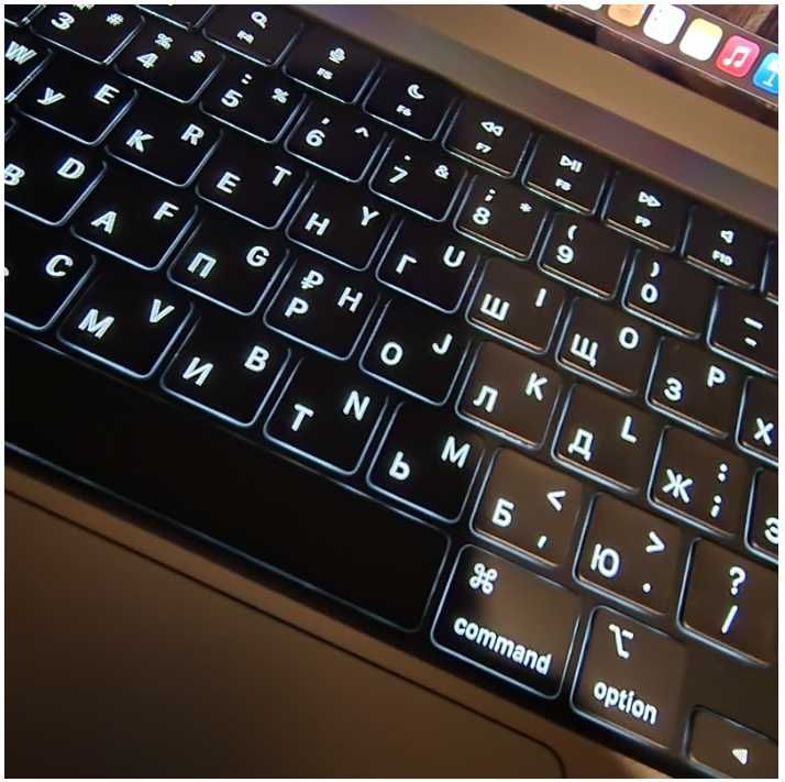 Колпачки (KeyCaps) для MacBook AIR, Pro M1 M2 M3 M4 14" - 16"