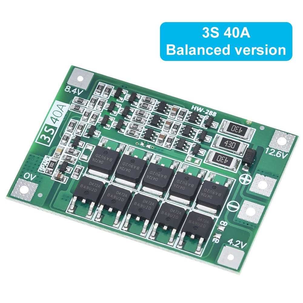 Защитная балансировочная BMS плата 1S/2S/3S/4S/5S/6S/7S для Li-ion акк