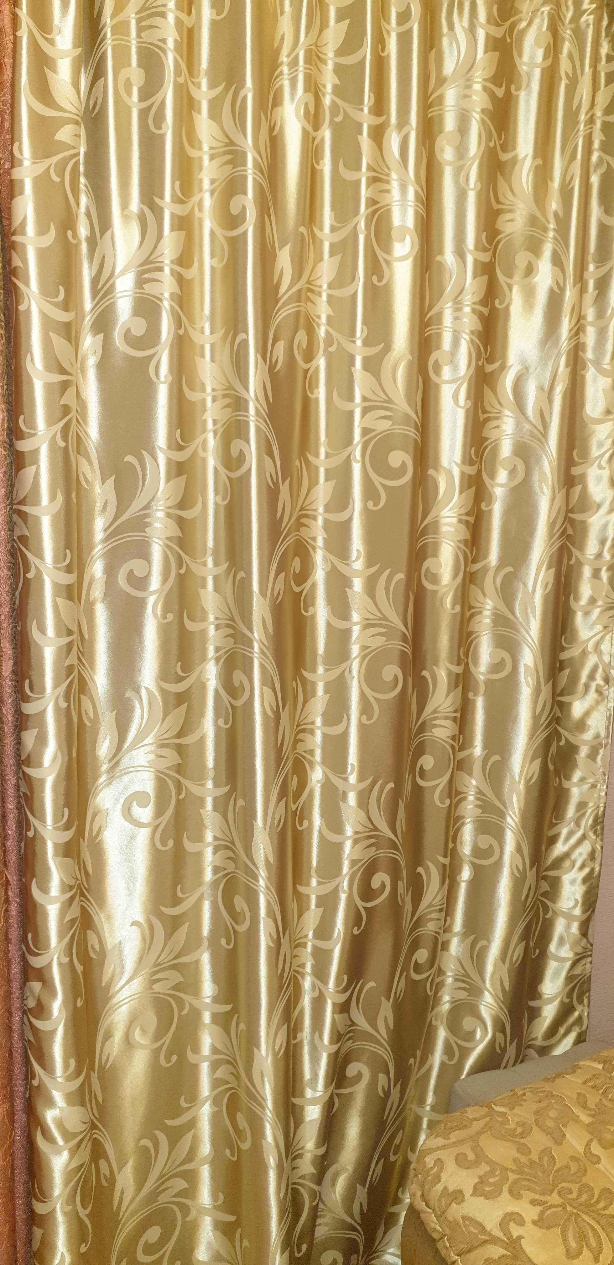 Продам новые шторы, портьеры, комплект 2 шторы. Район Билайна, Цона.