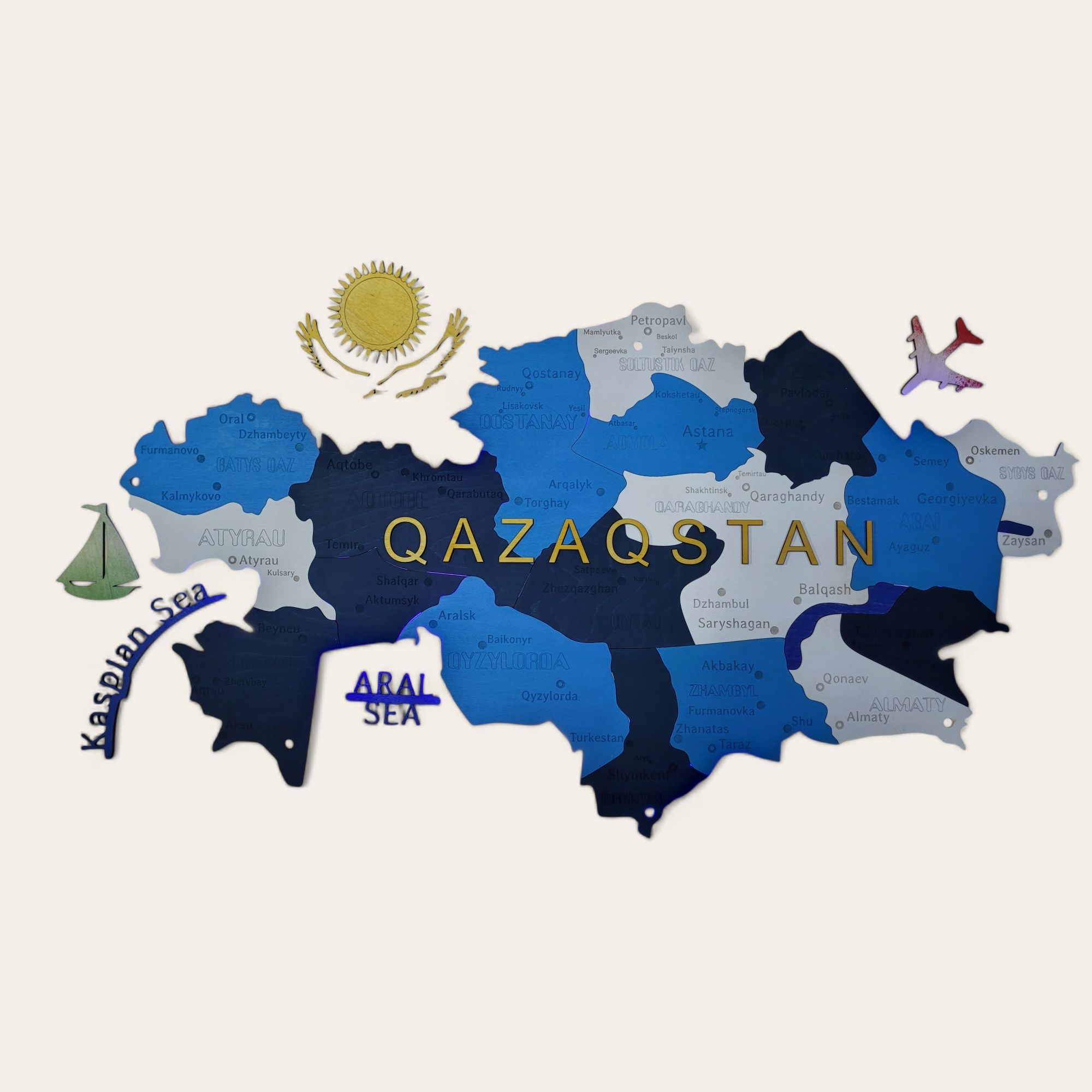 Декор карта Казахстана