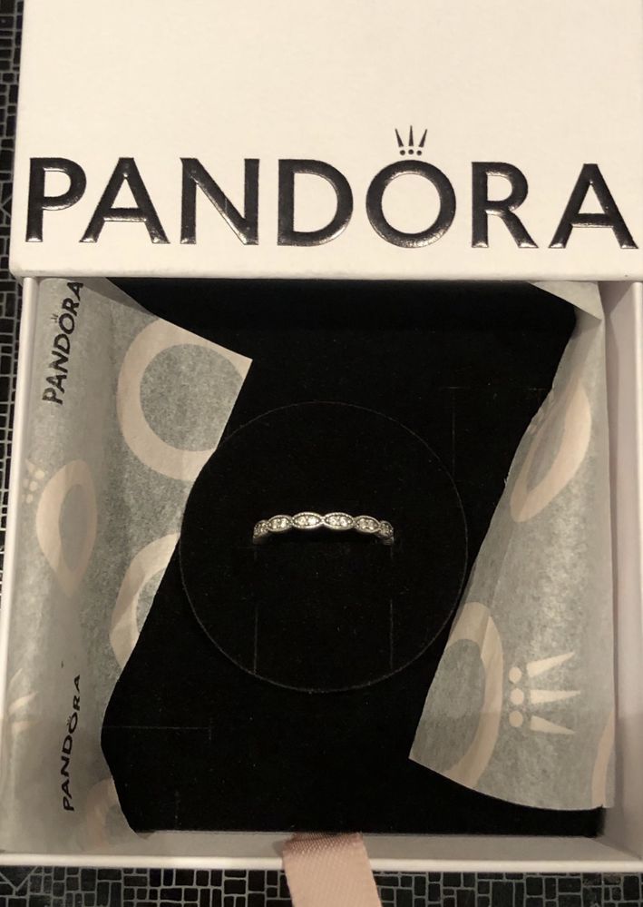 Pandora кольцо дорожка стерлинговое серебро Ag 925 проба + косметичка