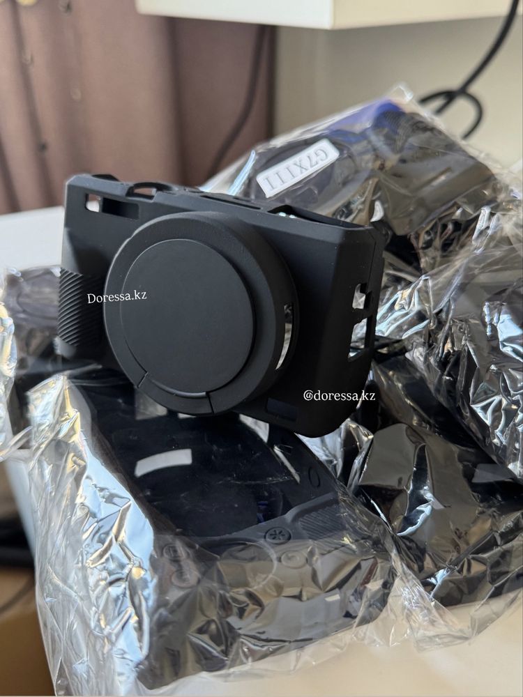 Силиконовый чехол + защитное стекло canon g7xmark iii
